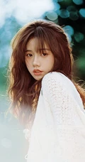 嘴唇微翘娇小可人精选少女林木婷子清纯唯美户外森系复古色写真照片