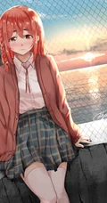 穿着可爱学生制服，短裙，长筒袜装的二次元动漫少女高清图集欣赏