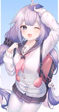 穿着可爱学生制服，短裙，长筒袜装的二次元动漫少女高清图集欣赏