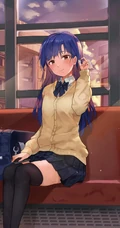 穿着可爱学生制服，短裙，长筒袜装的二次元动漫少女高清图集欣赏