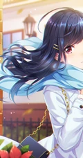 寒冷的冬，花儿与少女， 唯美二次动漫少女冬季美感图片集