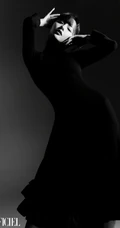 张嘉倪黑裙系列气质写真登最新《时装LOFFICIEL》杂志美照