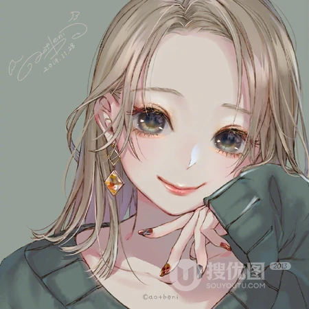 美丽，时尚，高冷，青春，酷酷的的动漫女生人物插画头像图片