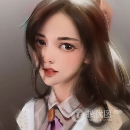 厚涂绘画，气质，优雅，气质的女生人物厚涂插画绘画动漫头像图片
