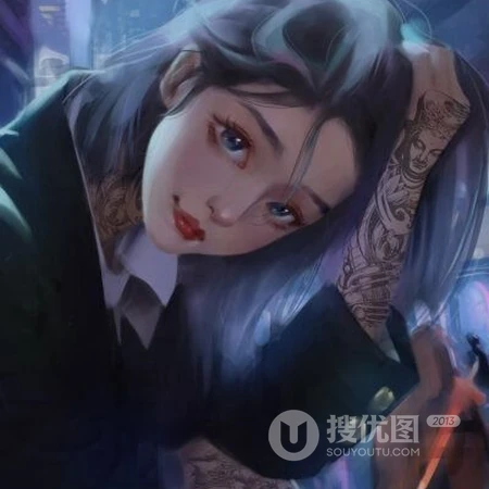 厚涂绘画，气质，优雅，气质的女生人物厚涂插画绘画动漫头像图片