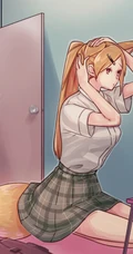 可爱尾巴悄悄探出来，二次元可爱带尾巴的动漫少女少女高清插画图片集