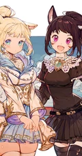 可爱尾巴悄悄探出来，二次元可爱带尾巴的动漫少女少女高清插画图片集