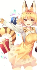 可爱尾巴悄悄探出来，二次元可爱带尾巴的动漫少女少女高清插画图片集