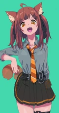 可爱尾巴悄悄探出来，二次元可爱带尾巴的动漫少女少女高清插画图片集