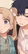 治愈系，懵懂，略带青涩的青年男女 情侣 爱情浪漫甜蜜插画图片