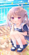 大眼睛动漫少女萌图，日系插画师作品，水汪汪眼睛的少女 可爱极了！