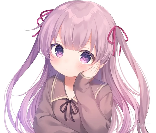 大眼睛动漫少女萌图，日系插画师作品，水汪汪眼睛的少女 可爱极了！