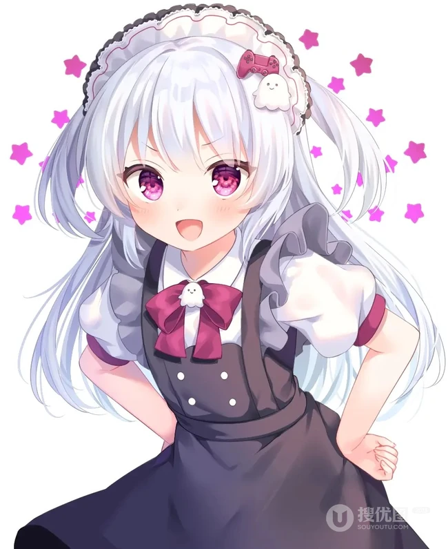 大眼睛动漫少女萌图，日系插画师作品，水汪汪眼睛的少女 可爱极了！