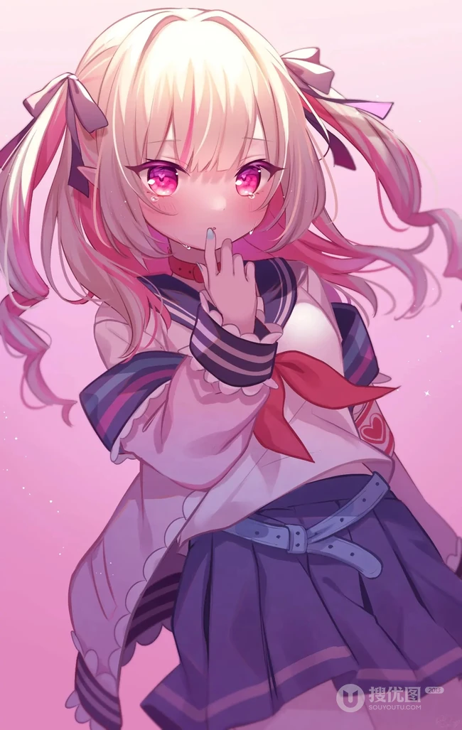 大眼睛动漫少女萌图，日系插画师作品，水汪汪眼睛的少女 可爱极了！