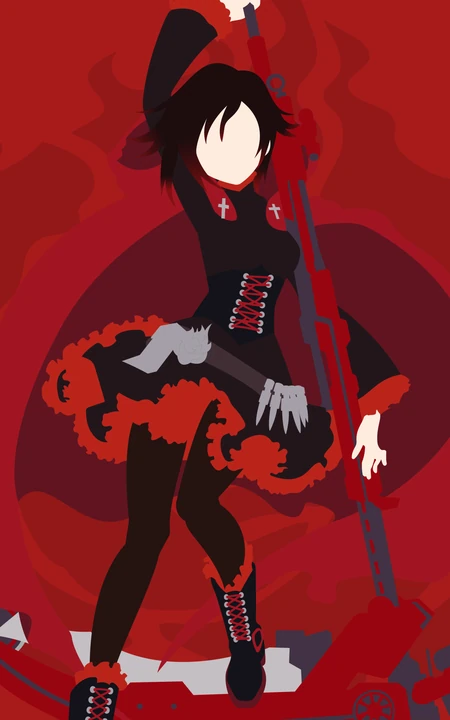 鲁比&middot;洛斯 美国动画《RWBY》主角鲁比&middot;洛斯插画手机壁纸图片