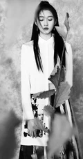关晓彤超美有气质国潮风白衫水墨裙优雅复古写真图片