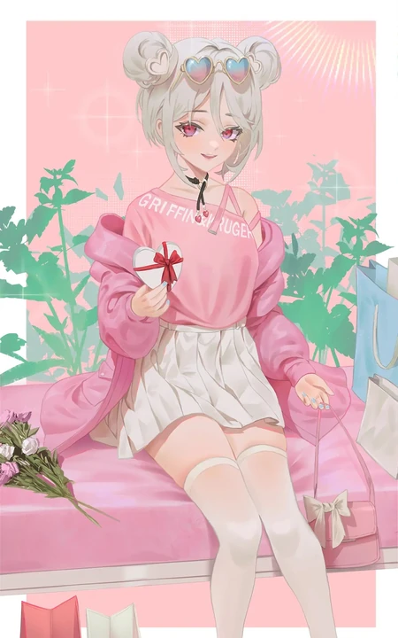 腿长好看的二次元气质可爱的袜装线条感少女精选插画图集