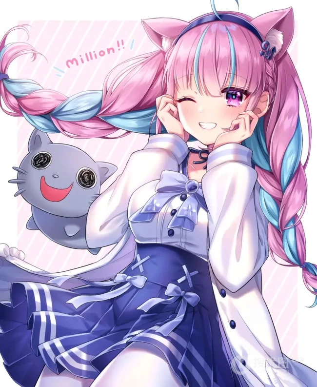 腿长好看的二次元气质可爱的袜装线条感少女精选插画图集