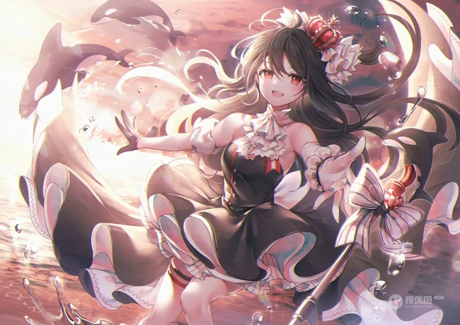 腿长好看的二次元气质可爱的袜装线条感少女精选插画图集