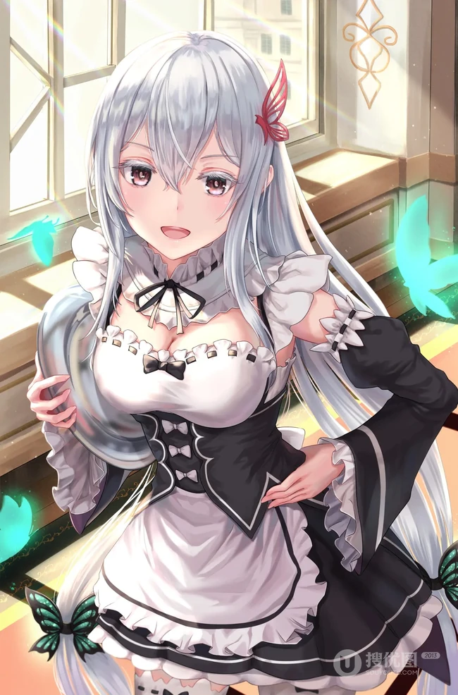 腿长好看的二次元气质可爱的袜装线条感少女精选插画图集