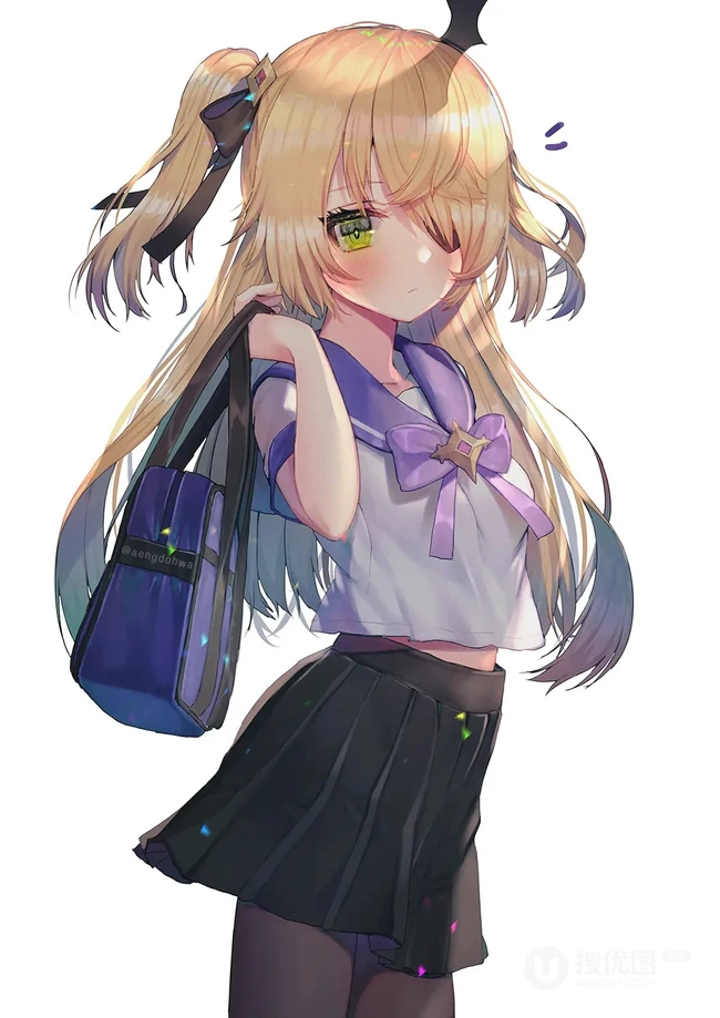 腿长好看的二次元气质可爱的袜装线条感少女精选插画图集