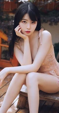 超可爱又气质的甜美浅粉少女Zero粉色泳装户外动人笑容写真图集