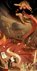 奇幻，玄幻 中国风 喜鹊 仙鹤 唯美好看插画手机壁纸图片