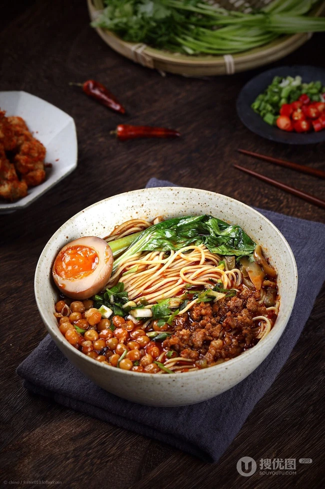 面，大碗面 面食 中华传统美食之面食唯美高清摄影图片 第2张