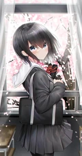 可爱双马尾动漫女生插画图片