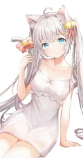 可爱双马尾动漫女生插画图片