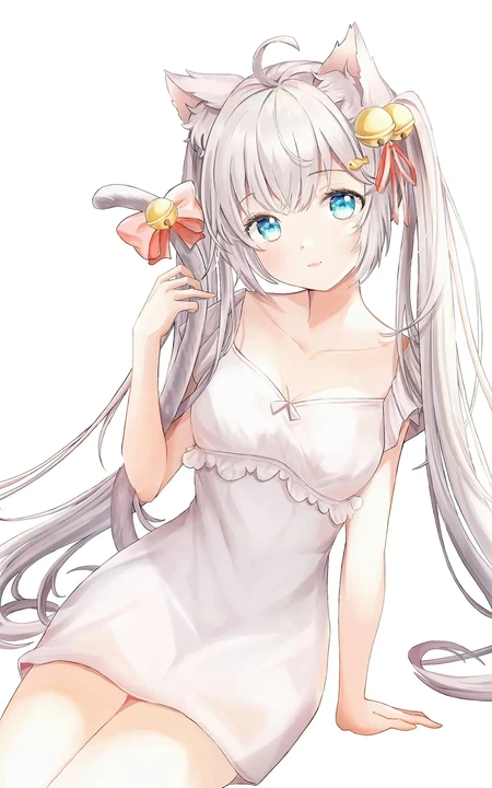 可爱双马尾动漫女生插画图片