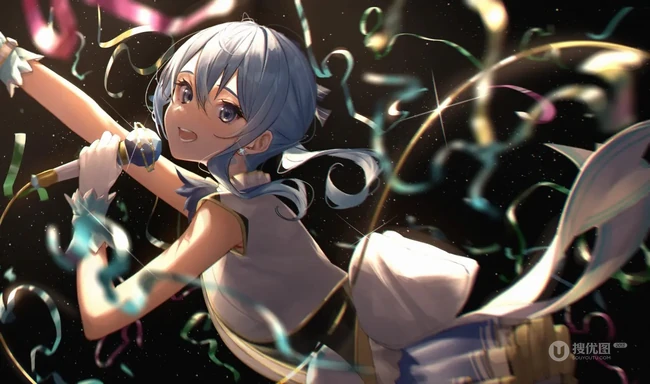可爱双马尾动漫女生插画图片