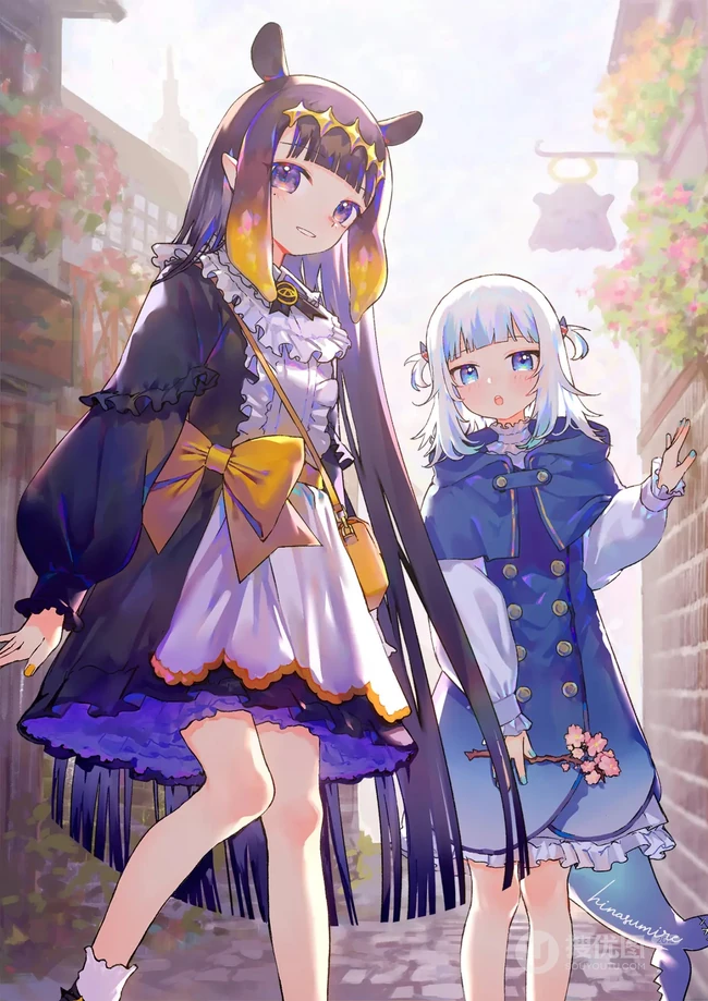 可爱双马尾动漫女生插画图片