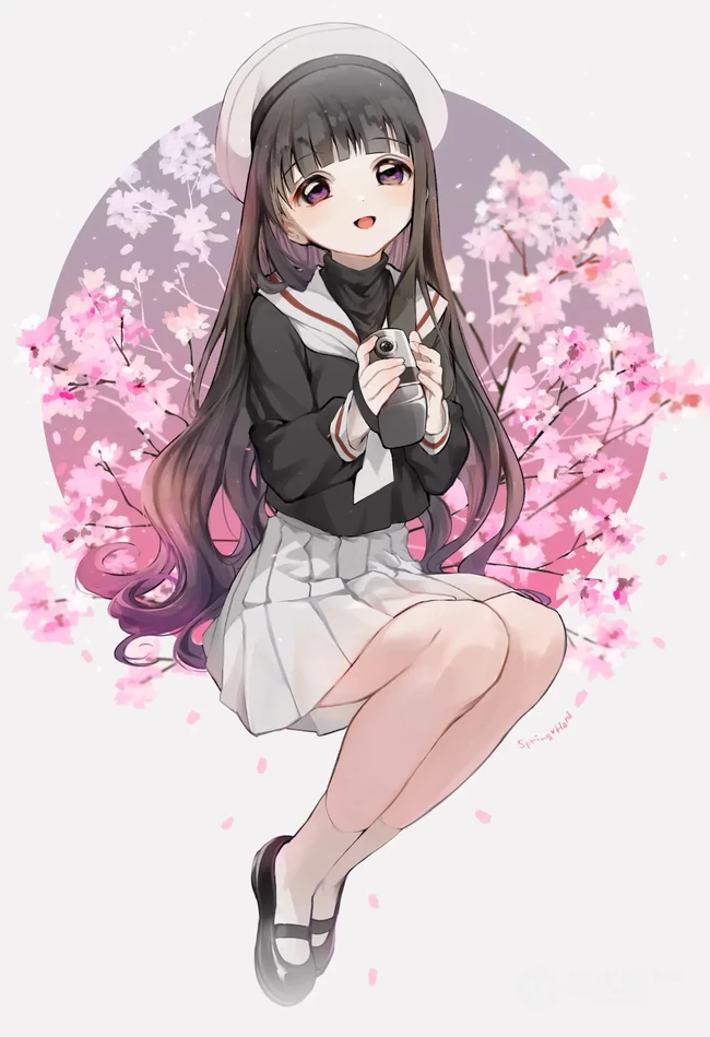 可爱双马尾动漫女生插画图片
