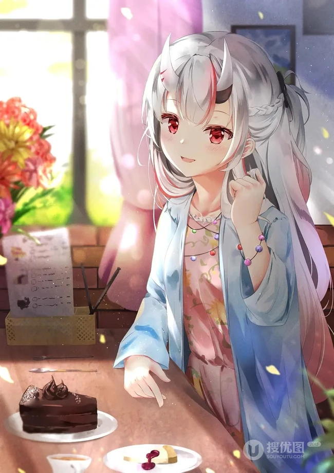 可爱双马尾动漫女生插画图片
