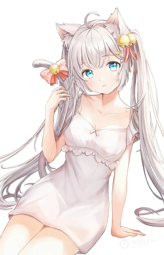 可爱双马尾动漫女生插画图片