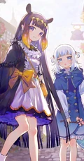 可爱双马尾动漫女生插画图片