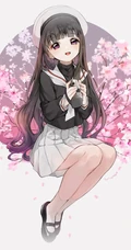 可爱双马尾动漫女生插画图片