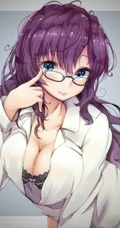 别有一番滋味在心头，戴眼镜的二次元动漫少女高清壁纸图片