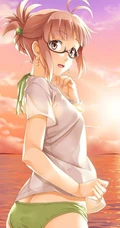 别有一番滋味在心头，戴眼镜的二次元动漫少女高清壁纸图片