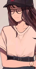 别有一番滋味在心头，戴眼镜的二次元动漫少女高清壁纸图片