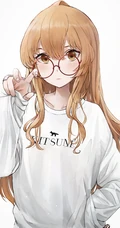 别有一番滋味在心头，戴眼镜的二次元动漫少女高清壁纸图片