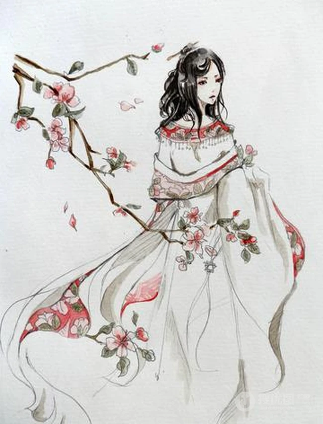 美人 桃花 相映红 唯美古风主题图片 第8张