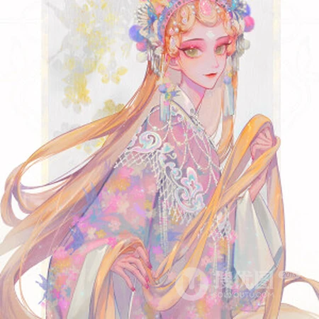 戏服，汉服，旗袍，侠女装，民族风等手绘古装动漫女生头像图片