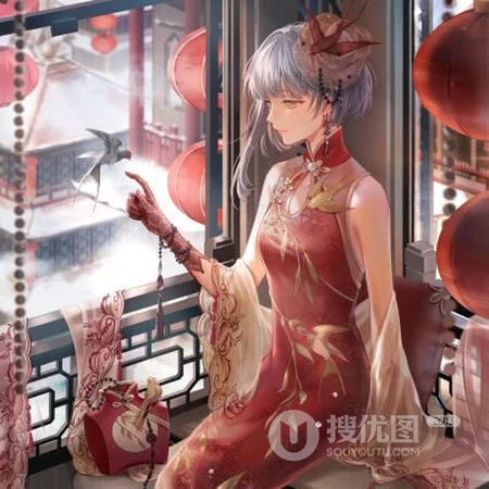 戏服，汉服，旗袍，侠女装，民族风等手绘古装动漫女生头像图片