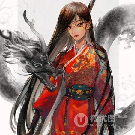 戏服，汉服，旗袍，侠女装，民族风等手绘古装动漫女生头像图片
