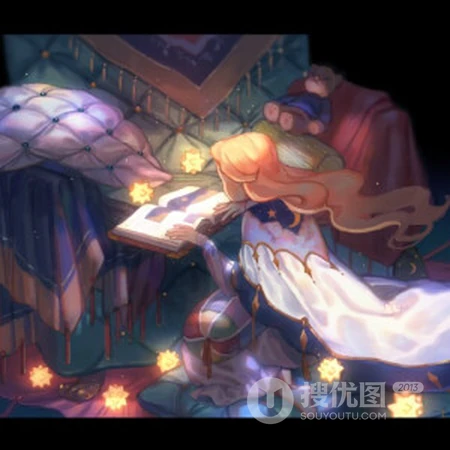 梦幻光影下的星光动漫少女唯美好看插画头像图片