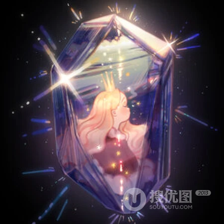 梦幻光影下的星光动漫少女唯美好看插画头像图片