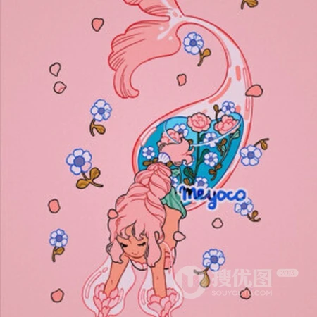 粉色系，少女心满满的甜美葡萄，糖果女孩，人鱼公主最新款微信头像图片