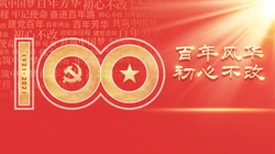 奋斗百年路，开启新征程，1921-2021建党百年高清节日文字壁纸图片